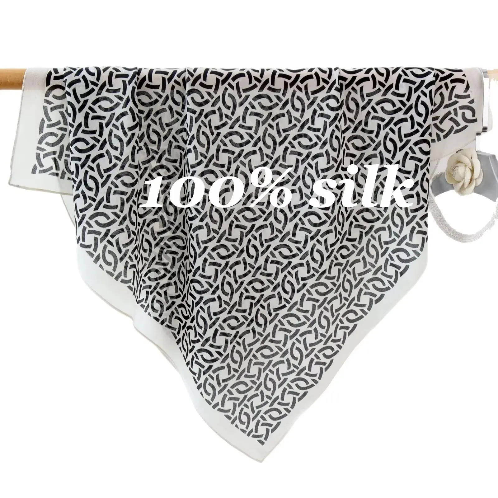 

Ханчжоу, 100% натуральный шелковый шарф, женский платок, женская шаль, шейный платок, хиджаб, бандана, квадратные шарфы, простые и элегантные