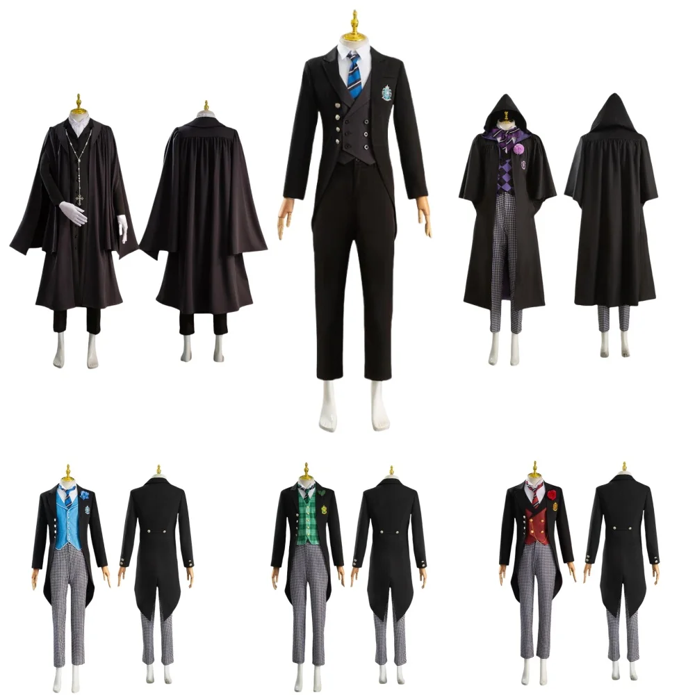 Black Butler Boarding School Cosplay Costume Ciel Phantomhive Costume Sebastian Herman Edgar Cosplay Anime