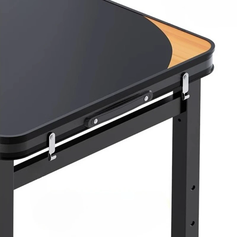 طاولة قابلة للطي محمولة قابلة للتعديل في الهواء الطلق طاولة تخييم خفيفة الوزن قابلة للإزالة مستطيلة أثاث الفناء مجموعة في الهواء الطلق