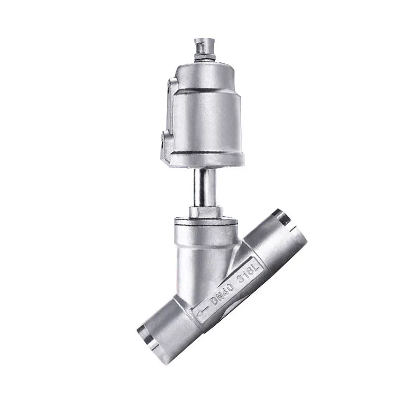 

DN40 Stainless Steel Pneumatic Welding Angle Seat Valve with Stainless Steel Actuator