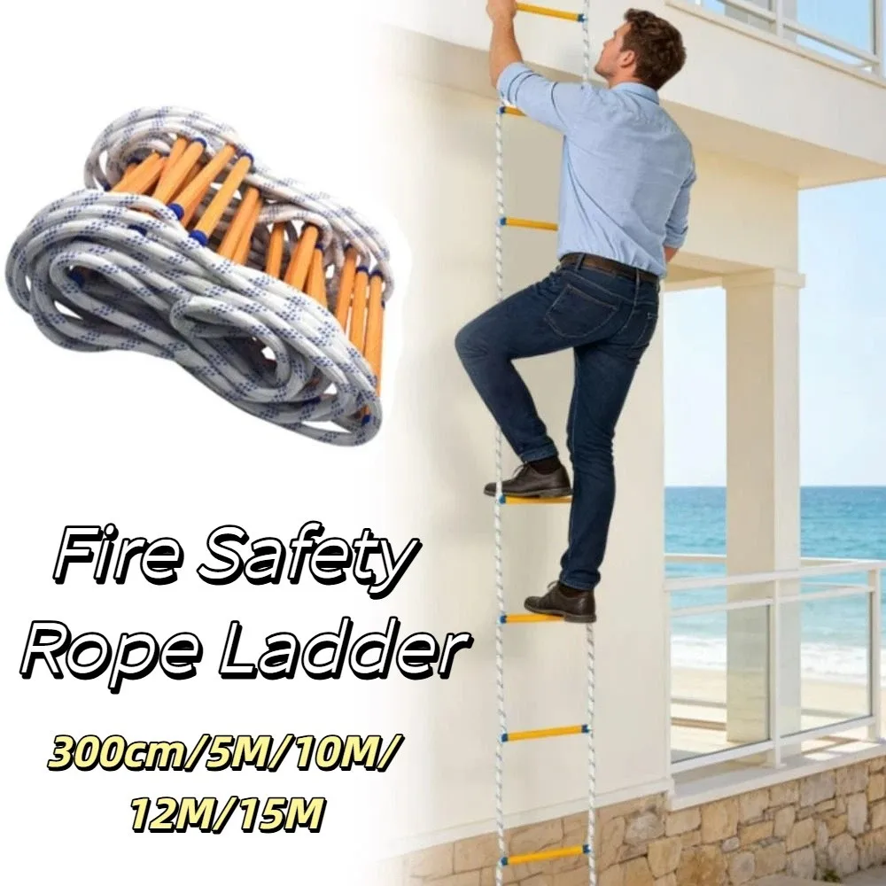 Insulated Rope Ladder Grippy Anti-Skid Rescue Ladder Self-rescue Anti-skid Rescue Rope Safety Rope Ladder Rock Climbing