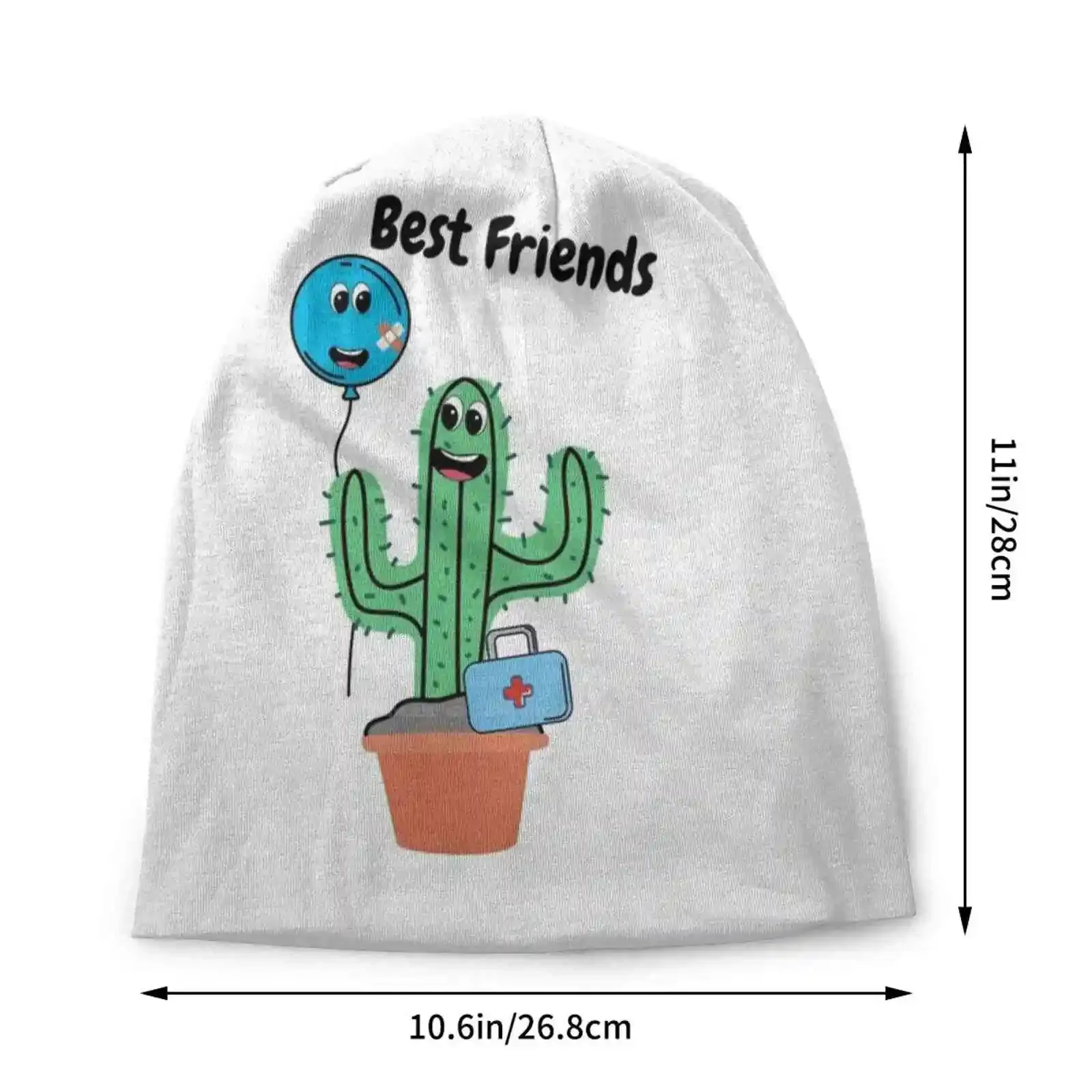 Cactus En Ballon Beste Vrienden-Vriend Gebreide Muts Warme Beanie Outdoor Caps Cactus Ballon Beste Vrienden Banden Eerst