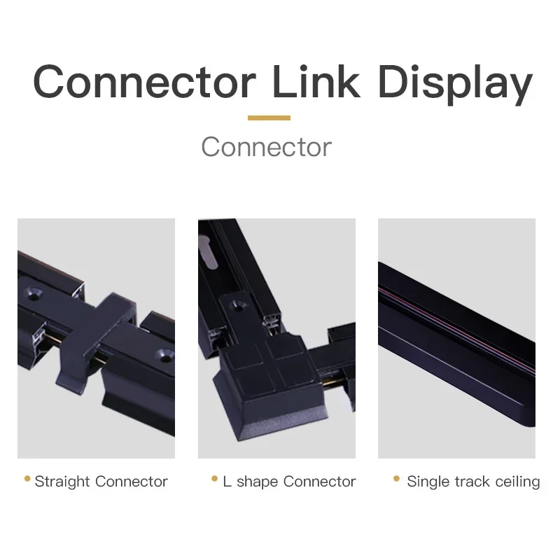 Led Track Rail 220V Spotlight 0.5M 1M Led Track Light Rails Straight/L Shape Connectors for Track Rail Spotlight Track Lighting