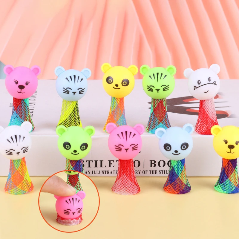 

10/20/30/50PCS Small Animal Head Bouncing, Little Person Jumping, Elf Anti Stress Squeeze Squishy Soft Toy Stress Relief Toys