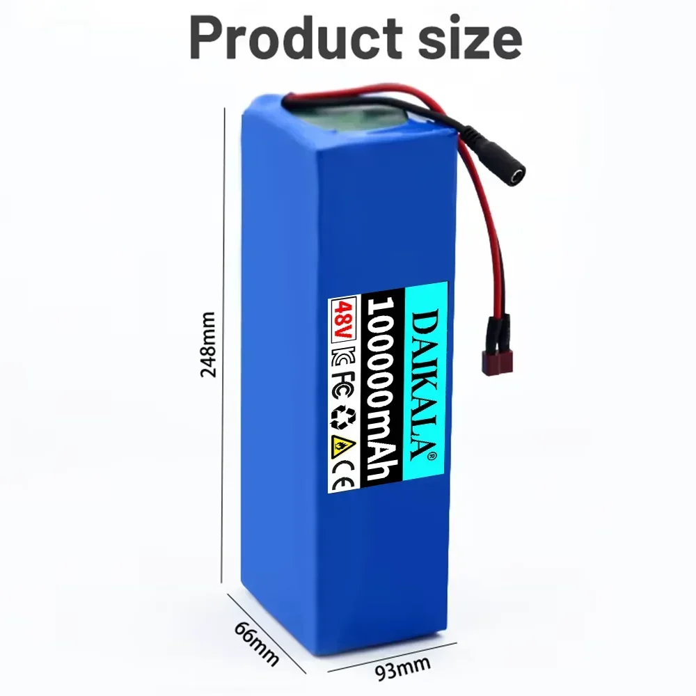 13S5P The new 48V100ah lithium battery pack for electric vehicles is suitable for 250-1000W electric scooters and mountain bikes