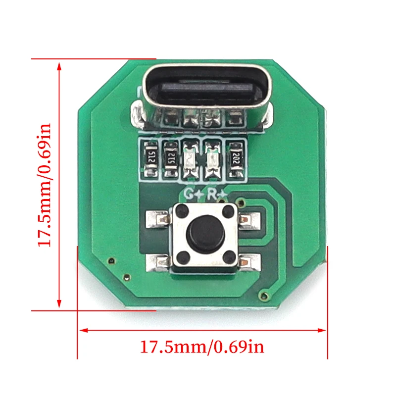 Strong flashlight driver board DIY accessories circuit board TypeC charging port integrated charging and discharging module