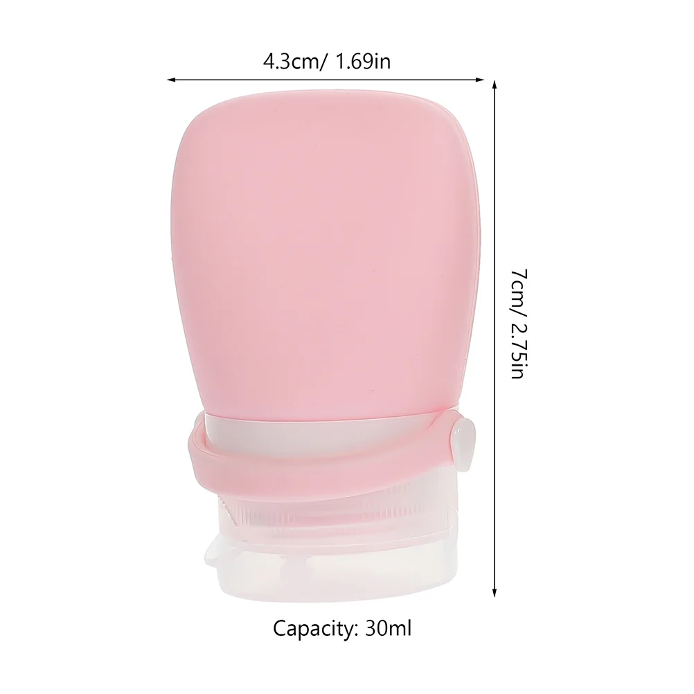 5Pcs Travel Bottles Refillable Silicone Lotion Shampoo Toiletries Bottles 30ml Leakproof Travel Size Containers