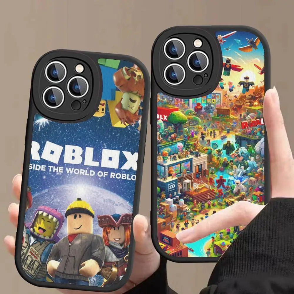 لعبة شعبية R-Roblox حافظة هاتف آيفون 11 12 13 14 15 16 برو ماكس بلس أغطية جلد