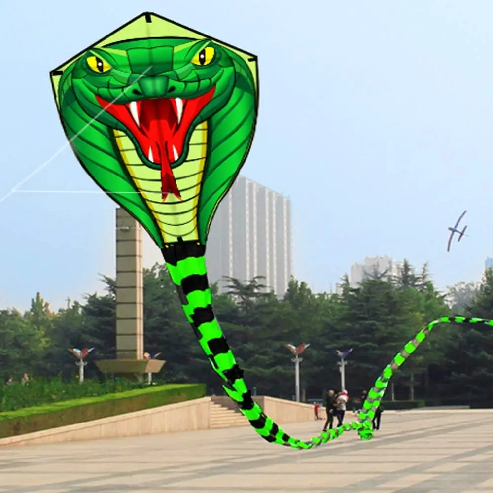 Outdoor Fun Sport Strong Snake With Long Colorful Tail Huge Beginner Snake Kites For Adults Come With String And Handle