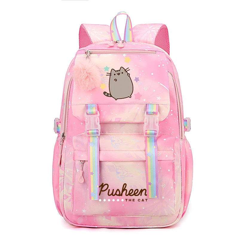 Pusheens Kids Cartoon Cute Backpack Children School Bag Women Girl Bookbag Student Teenager Knapsack Rucksack Mochila Anime Gift