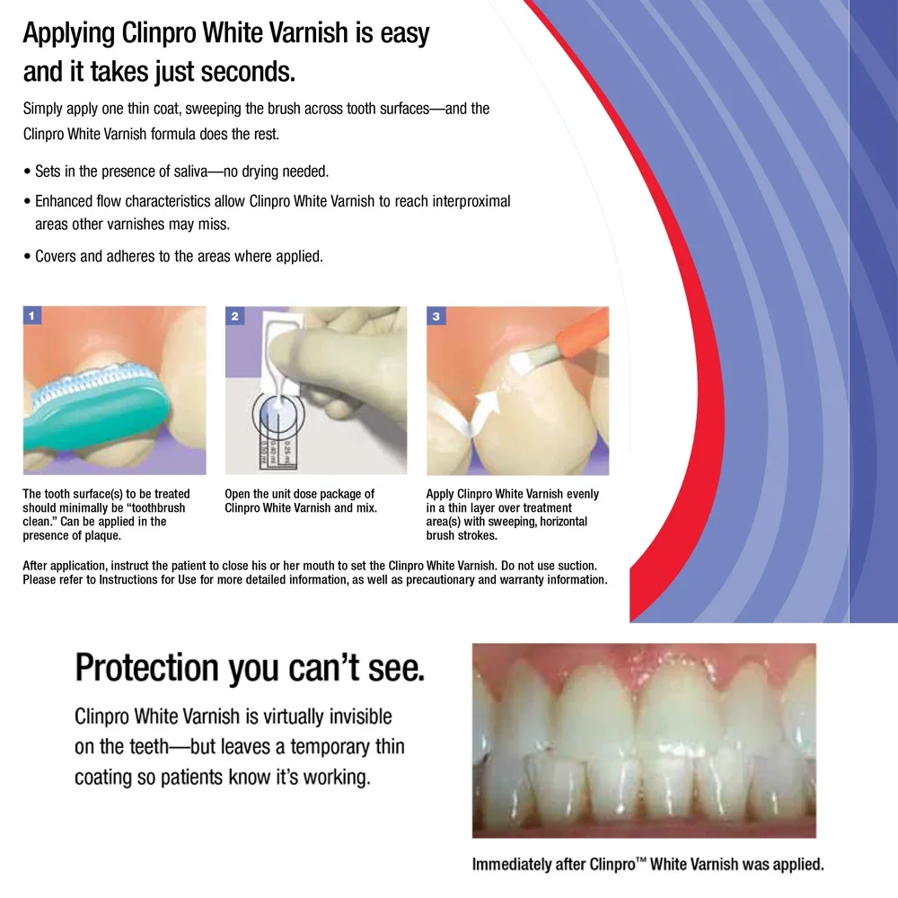 1/3/5pcs Dental 3M ESPE Clinpro White Varnish 5% Fluorine Protectant Lacquer Anti Caries Desensitizer Dentistry Products