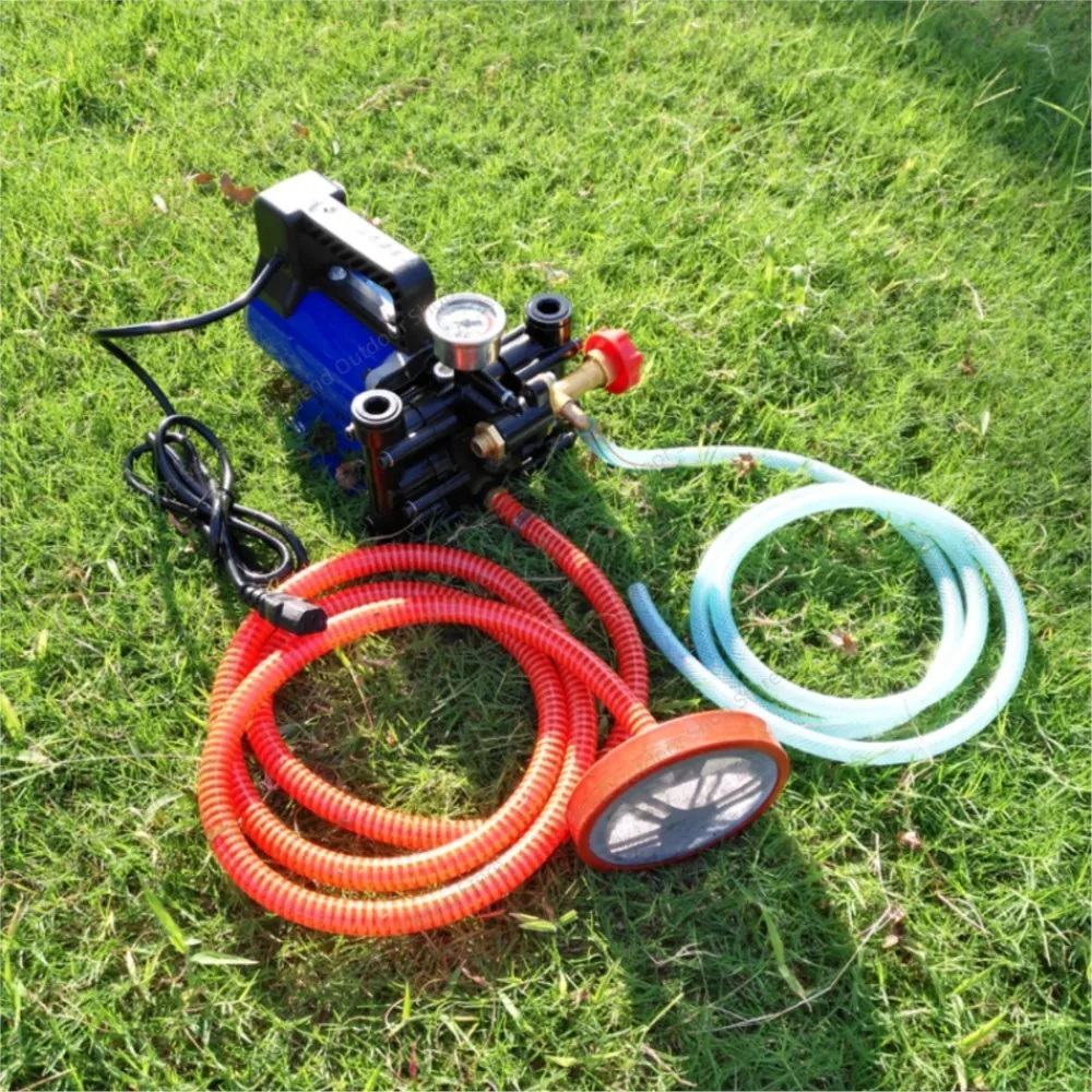 Agricultural Electric High Pressure Pump Spraying Watering Car Wash Irrigation Double Cylinder Piston 12V 24V 48V 60V 220V