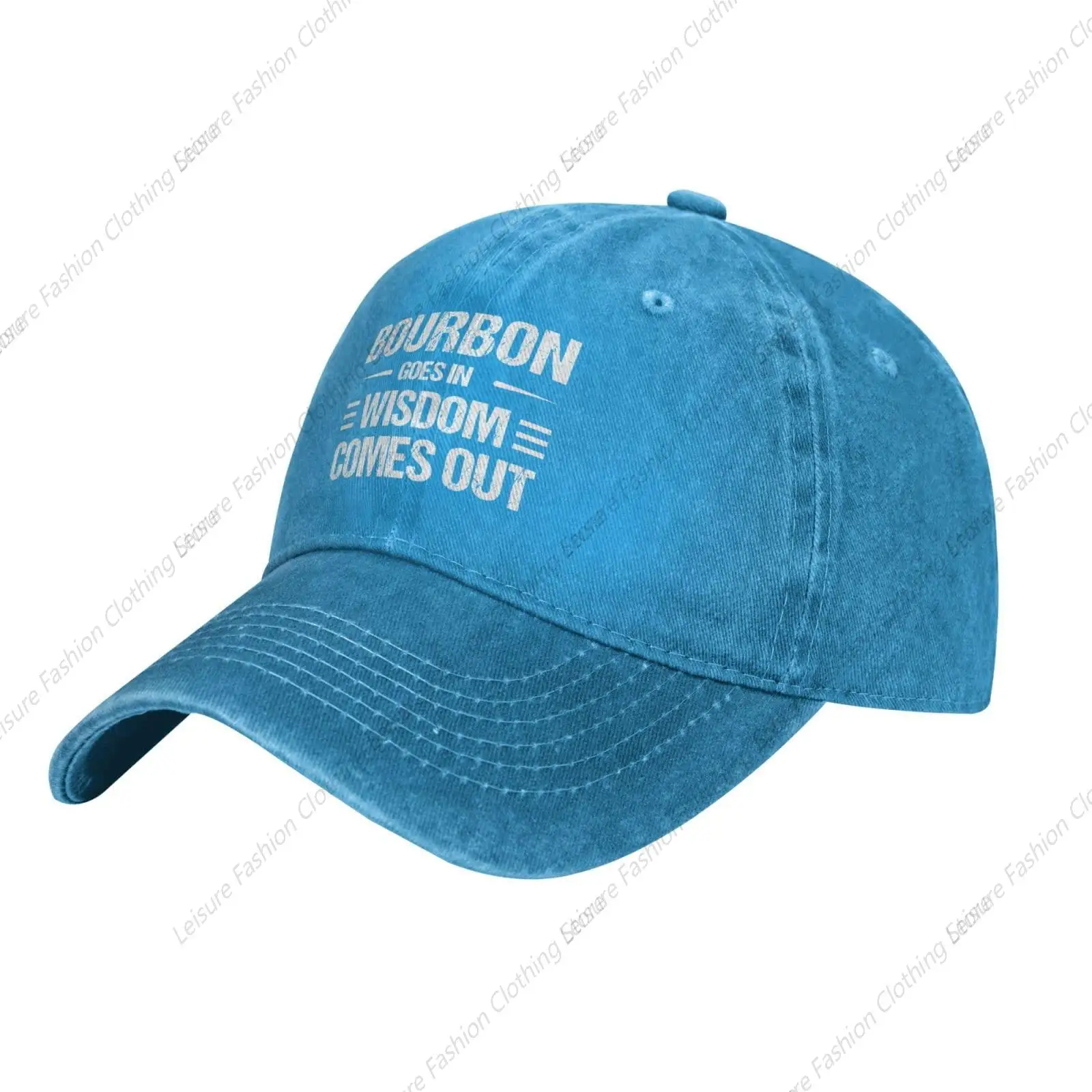 Funny Hat Bourbon Goes in Wisdom Comes Out Hat Women Baseball Hats Adjustable Caps