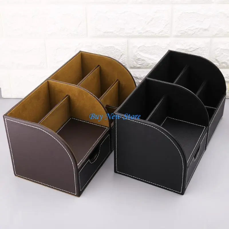 

20CE 7 Storage Compartments Multifunctional Leather Office Desktop Business