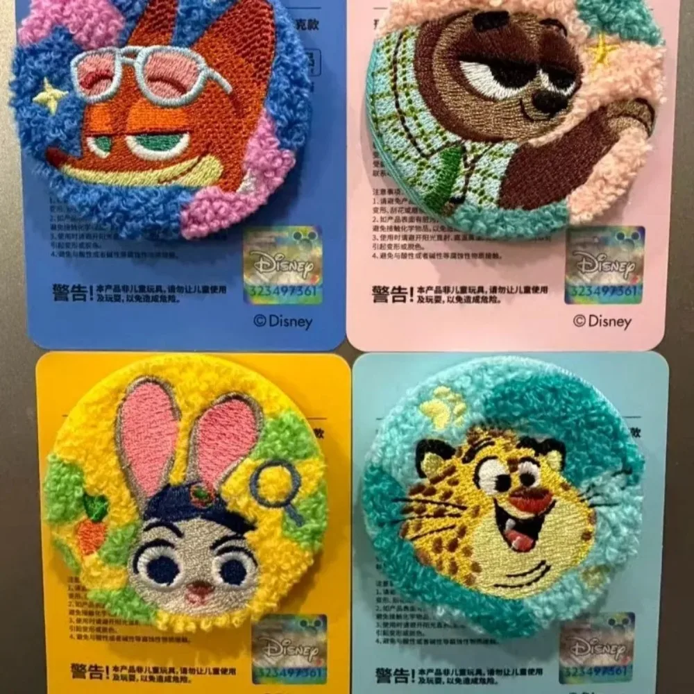 

New Kawaii Disney Zootopia Judy Nick Cartoon 3D Embroidered Refrigerator Sticker Cute Collectible Gift Souvenir Fans Girl Gift