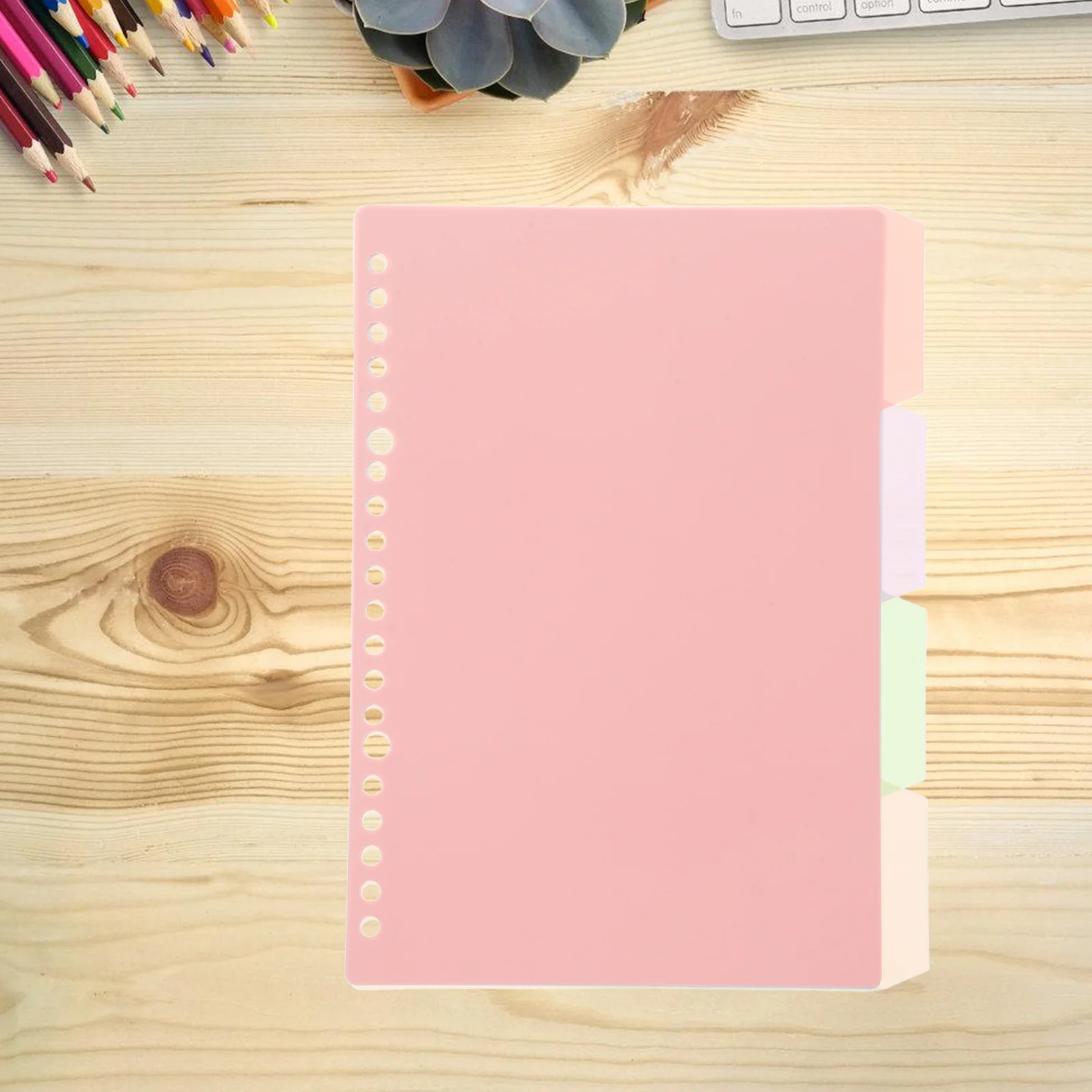 

4Pcs PP Binder Dividers Pastel Color Tabs Multi Subject Folder Waterproof Organizer for Study Office Index Card Dividers