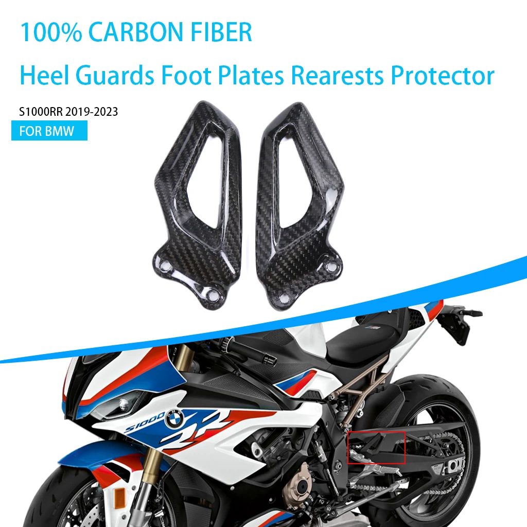 

Motorcycle Accessories For BMW S1000RR 2019 2020 2021 2022 2023 Carbon Fiber Heel Guards Foot Plates Rearests Protector Fairings