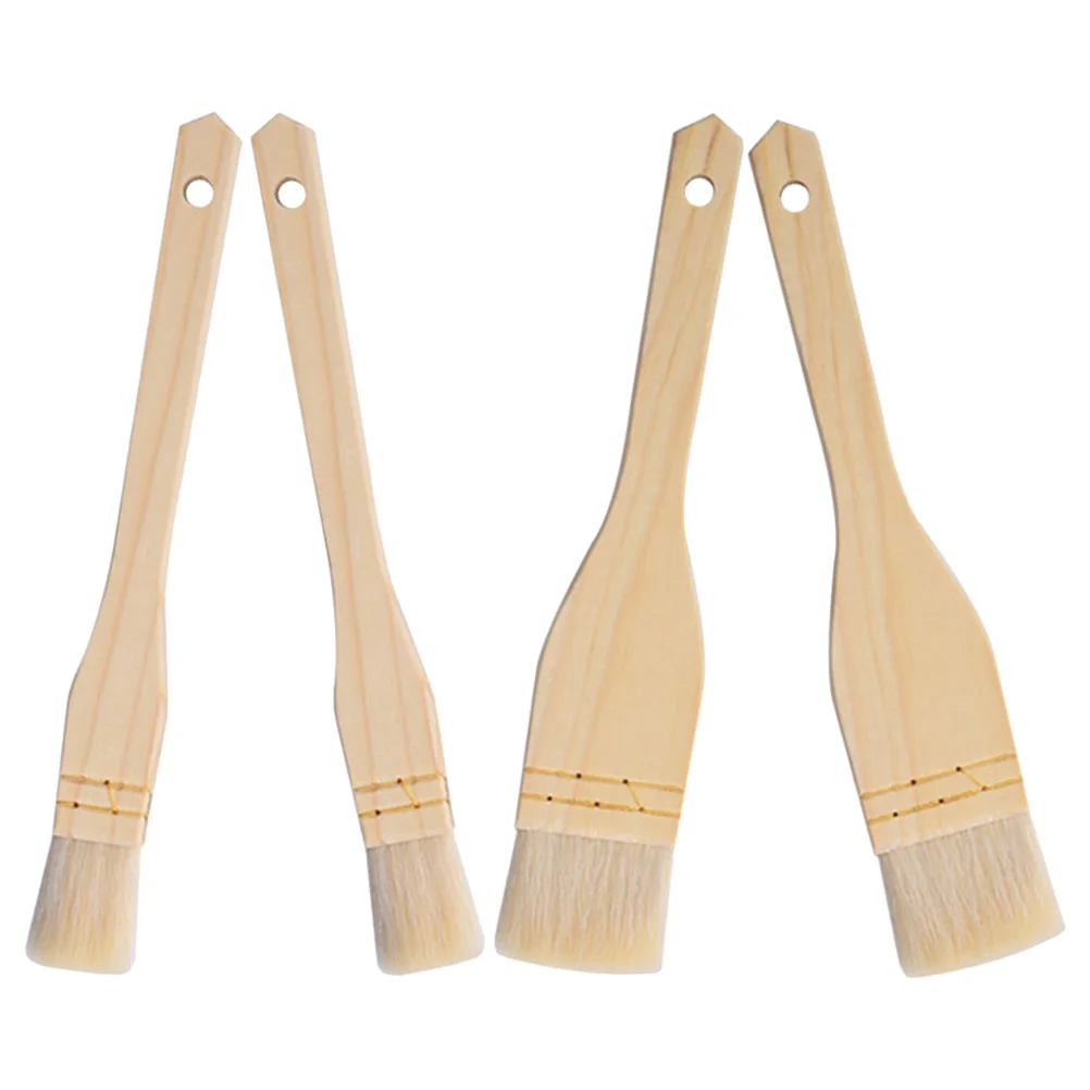 

4 Pcs BBQ Oil Brush Kitchen Utensil Butter Basting Wool Barbecue Cooking Baking