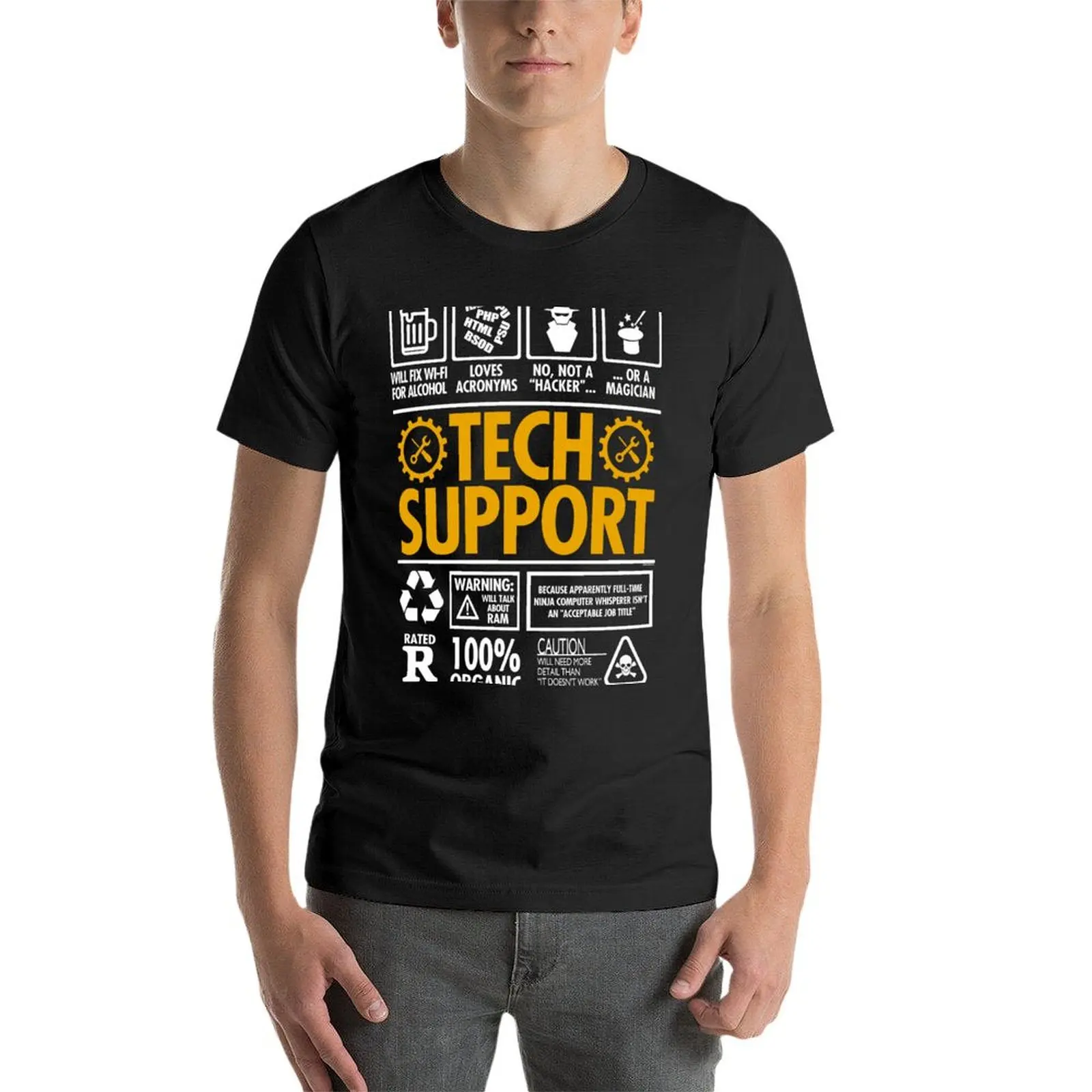 Tech Support Funny IT Helpdesk T-Shirt oversized cute clothes mens vintage t shirts