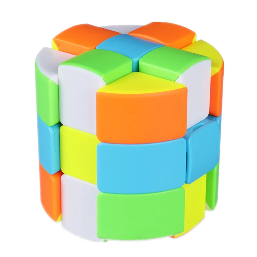 QiYi シリンダーマジックキューブ 3 × 3 子供のパズル楽しい Cubo Magico スピードツイストスムーズエイリアンキューブ誕生日クリスマスギフト卸売
