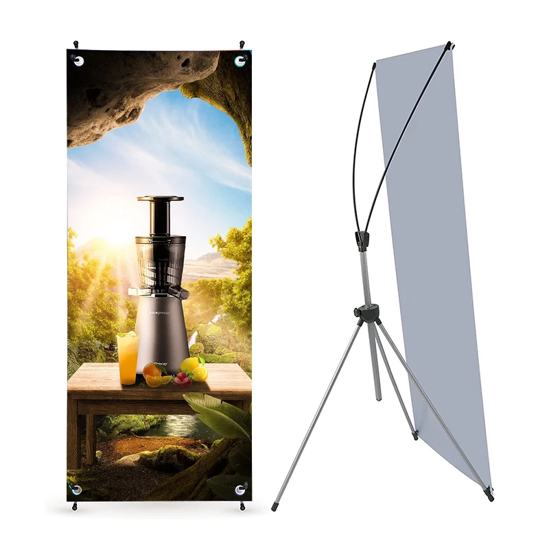 80X180cm Custom Printed X Stand Banner Portable for Outdoor Business Events Exhibition Advertising Party Wedding Sports Display