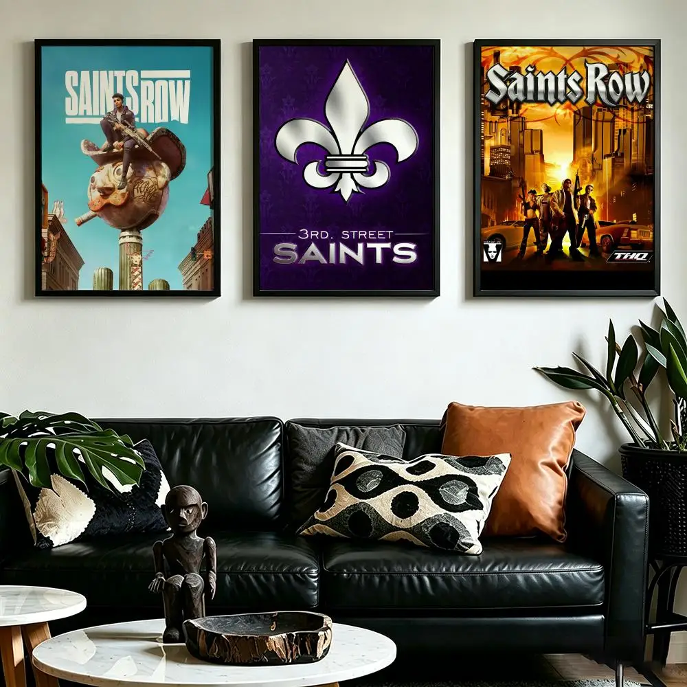 Poster HD art, waterproof, sticky wall, home decoration (living room, bedroom, bar), aesthetic Game S-Saints R-Row
