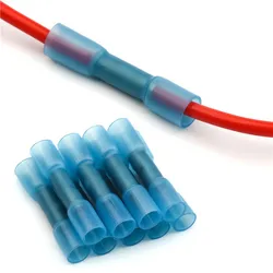 10/20/30/50PCS Connettori di testa isolati termorestringenti Terminali a crimpare elettrici di giunzione Impermeabile AWG 22-18 AWG 16-14 AWG 12-10