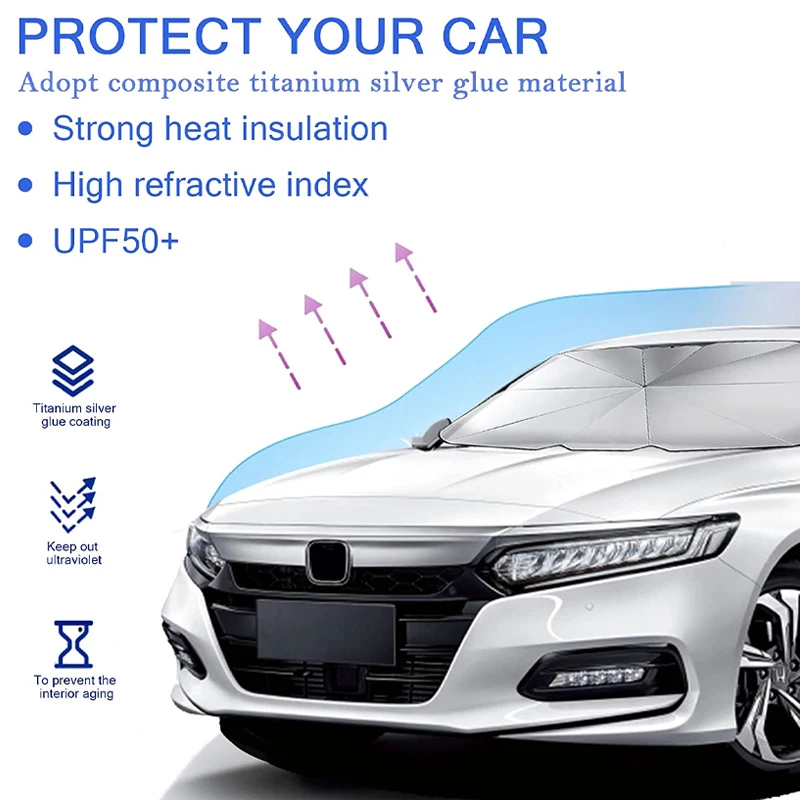 CAR WINDSHIELD SUNSHADES GR GAZOO RACING SPORT logo Car sun visor For Toyota Yaris Prado Rav4 Corolla Prius front parasol car view 4