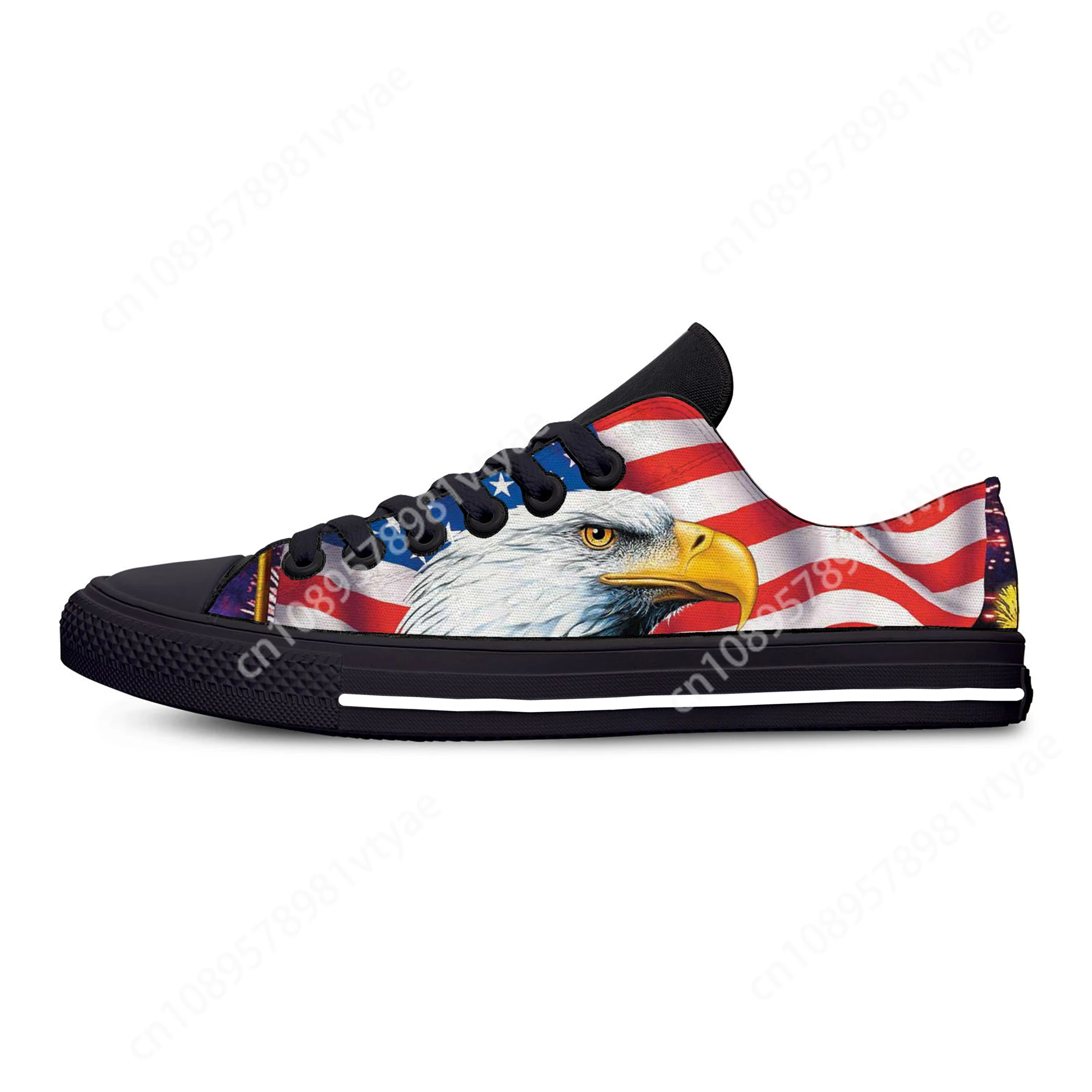 Hot USA American Flag Eagle Hot Cool Fashion Funny Casual Cloth Shoes Low Top Men Women Sneakers Classic Latest Board Shoes