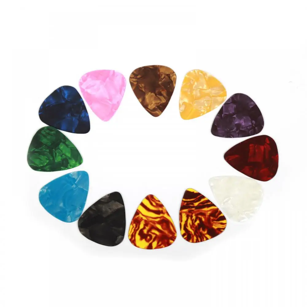 Guitar Picks Plectrum Mediator Celluloid Electric Smooth Guitar Picks Bass Acoustic Electric Guitar Accessories