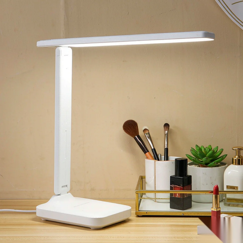 Study Lamp LED Desk Light, Eye-Caring Dimmable Foldable 3 Color Modes for Reading Dorm Bedroom Bedside Home Office Library