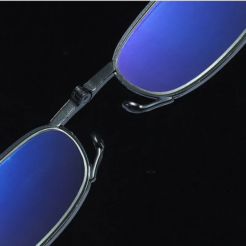 Antenna-Protected Blue Light Reading Glasses, Unisex Folding Portable Glasses, with Zippered Bag and Lighter Case