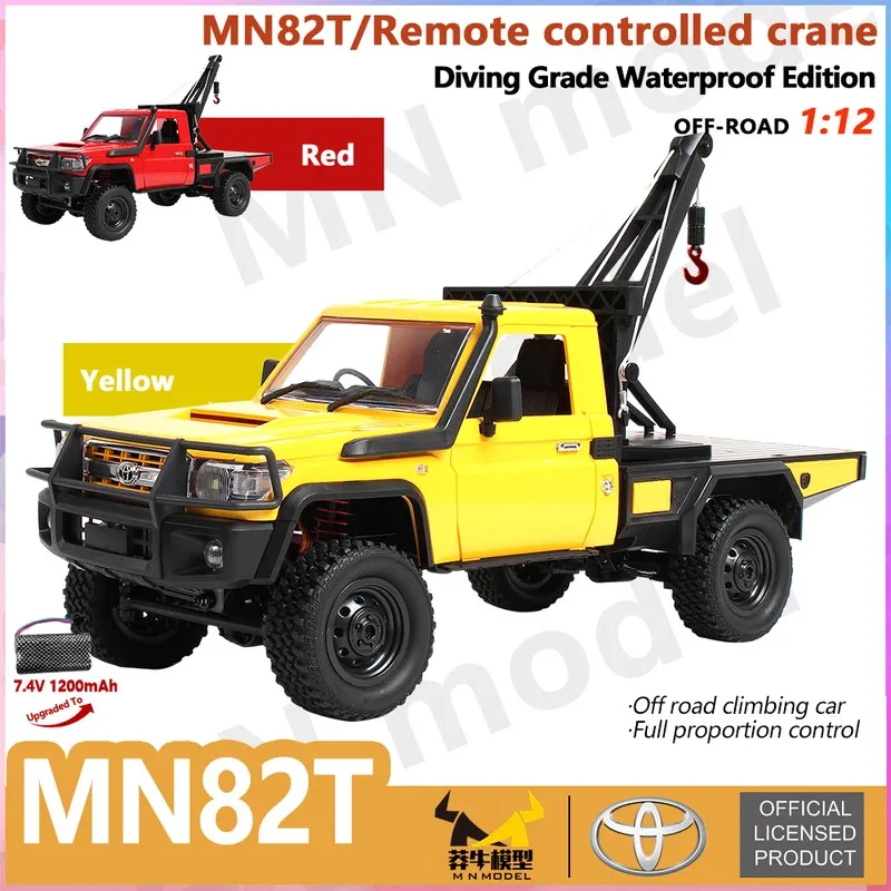 MN82T 1/12 4WD RC auto terreinwagen 2.4G afstandsbediening vrachtwagen met simulatie kraan elektrische speelgoedauto voor kinderen volwassenen