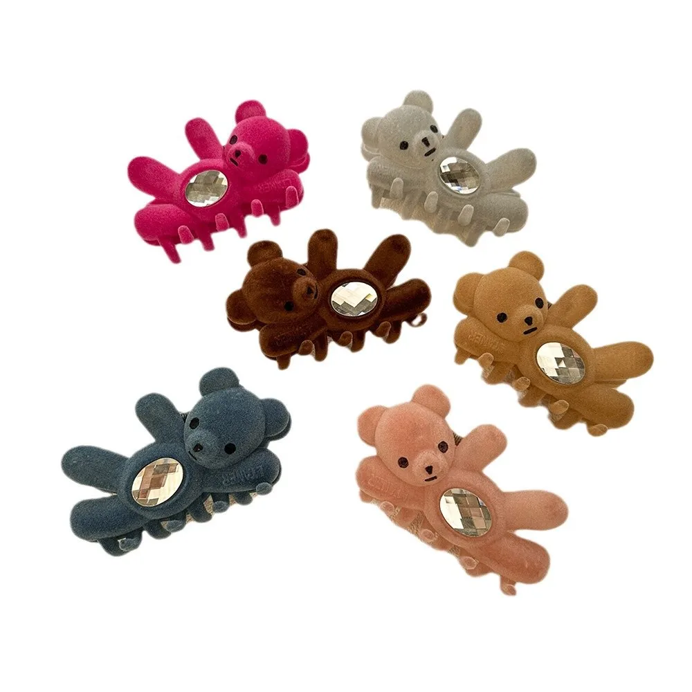 1 Stück süße winkende Teddybär-Haarspange mit hohem ästhetischem Wert, Strass-Stirnband, Hai-Clip, Valentinstag-Haar-Accessoire – Detail 5