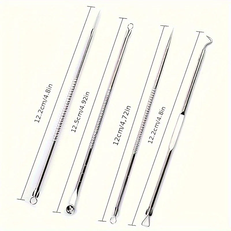 Blackhead Acne Needle Set 4-Pack Pimple Extractor Tool Kit Pore Cleaner Comedone Remover for Face Skin Care Beauty Women view 5