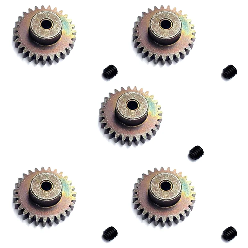FULL-5X 27T Steel Motor Gear Upgrade Parts For Wltoys 144001 124019 124018 A959-B A959B A969B RC Car Spare Accessories