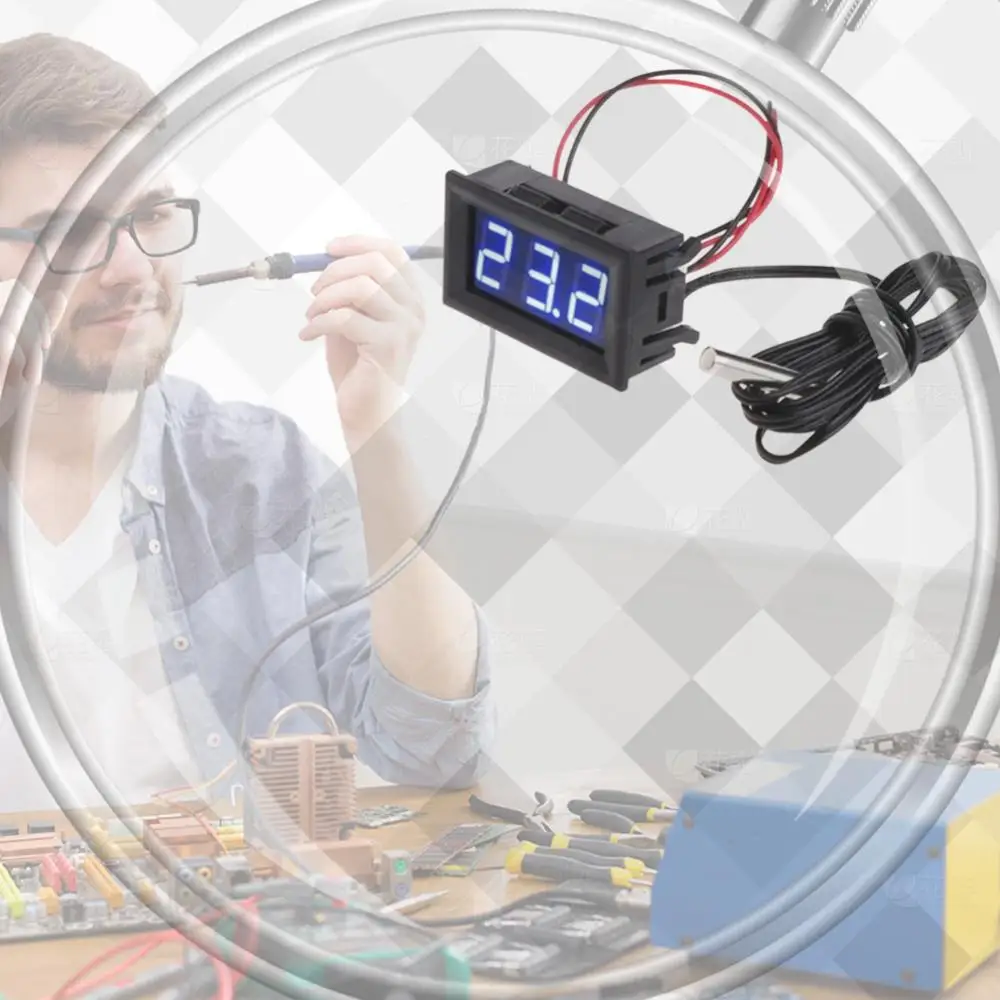 

3-5PCS 0.56inch LED Digital Thermometer Tester Panel Gauge with Sensors Probe Thermometer Gauge Temperature Digital Display