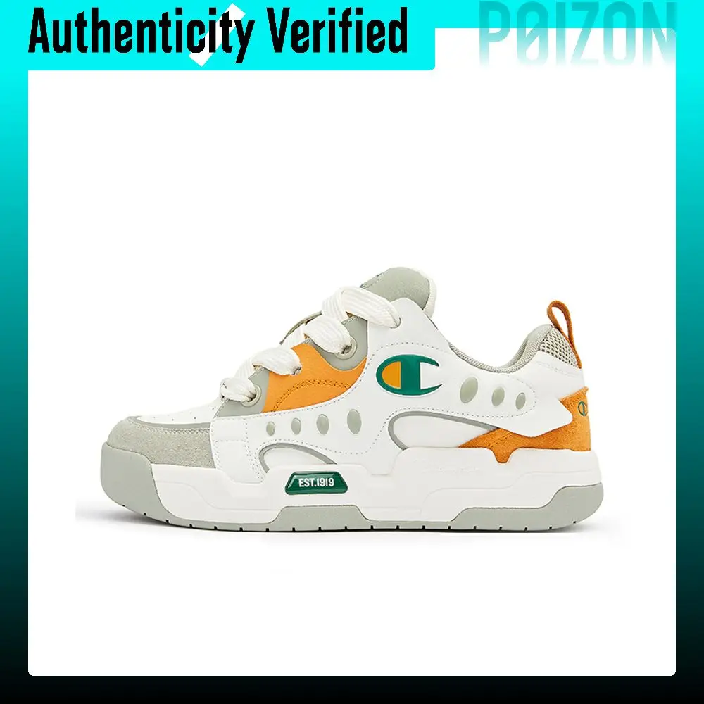 Champion Playful Puffy Shoes Textile, Synthetic Leather Low top Skateboard Shoes Men's Light Green U3DFCTM06N2