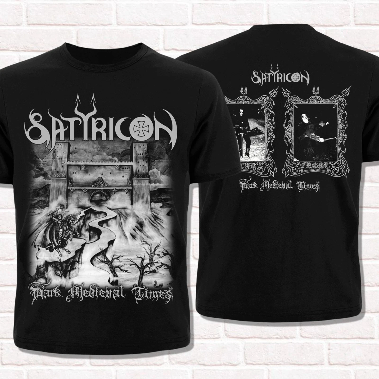 

Oversize Satyricon Dark Medieval Times T-Shirt 1993 True Norwegian Black Metal Summer Cotton Men Women Top Tee Streetwear Casual