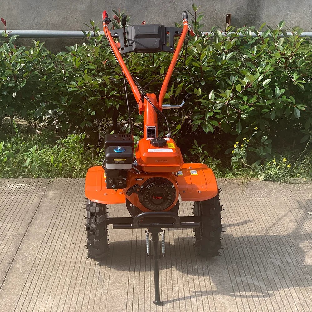 JC-7HP 170F Gasolina Multifuncional Micro Tiller, Leme rotativo, afrouxamento, aração, amaragem, capina, cultivador, China