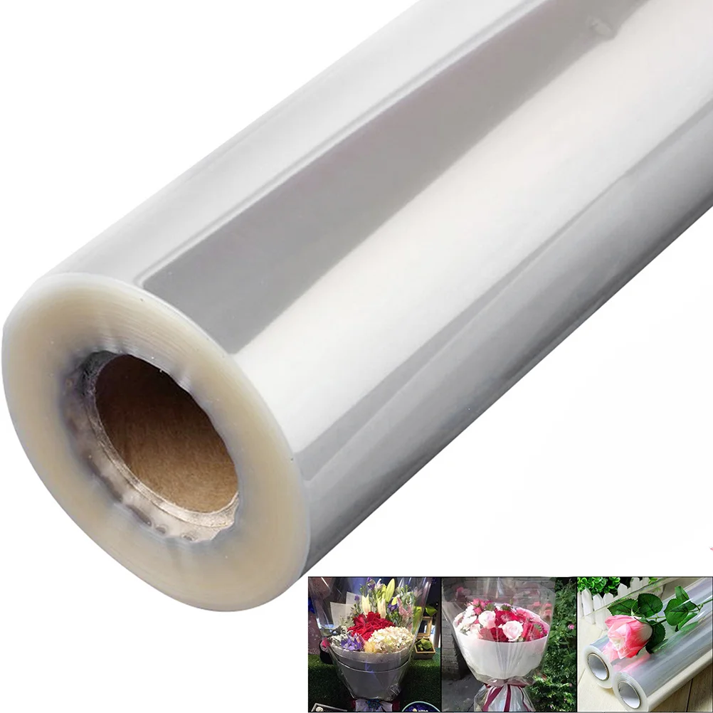 1 rotolo di involucri di Cellophane trasparente per confezioni regalo di cestini di Bouquet di fiori e forniture artigianali