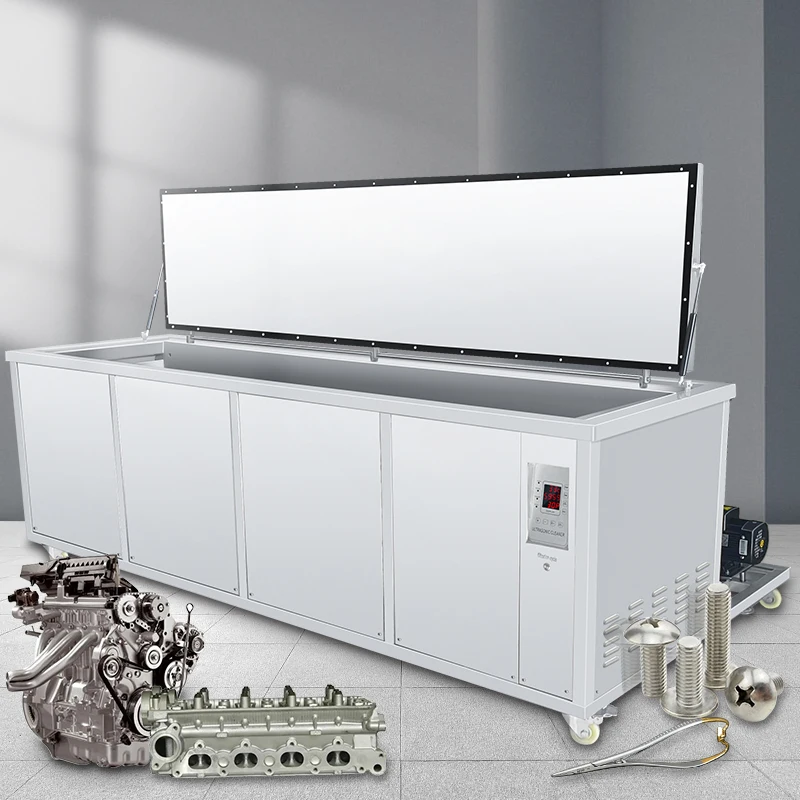 Customized 100L 150l 200l 300l Industrial Ultrasonic Cleaning Bath With Heater Timer Power Adjustment