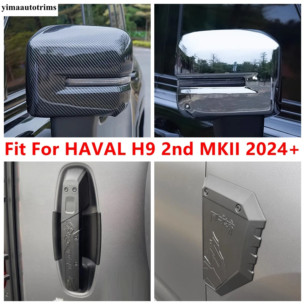 

Rearview Mirror Shell / Rear Tail Door Handle / Side Body Air Vent Fender Leaf Panel Cover Trim For HAVAL H9 2nd MKII 2024 2025