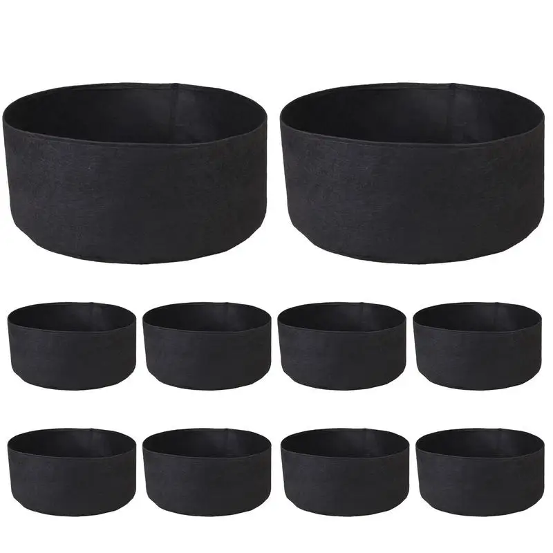 Plant Grow Bags Growing Bags For Vegetables 10X 10/15 Gallon Fabric Planter Pots With Aeration Reusable Container Gardening