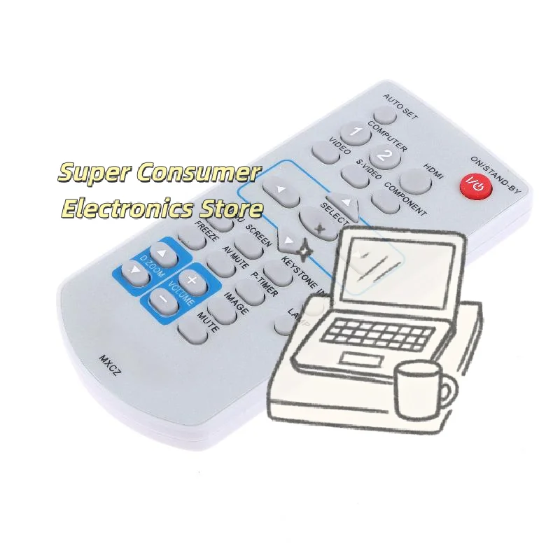 Control Remoto de Repuesto para Proyector LC-R171 CXZS LCXB43 LCXB43N CXZR MXBD para EIKI, Fácil Configuración, Cine en Casa