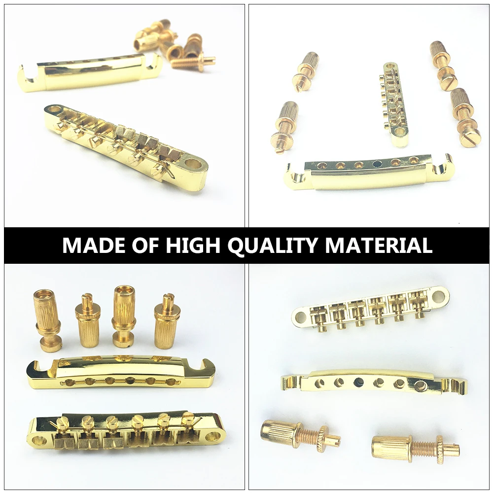 

1 Set 6 String Zinc Alloy Guitar Saddle Bridge Durable Metal Electric Acoustic Accessories Parts Replacement Synchronization