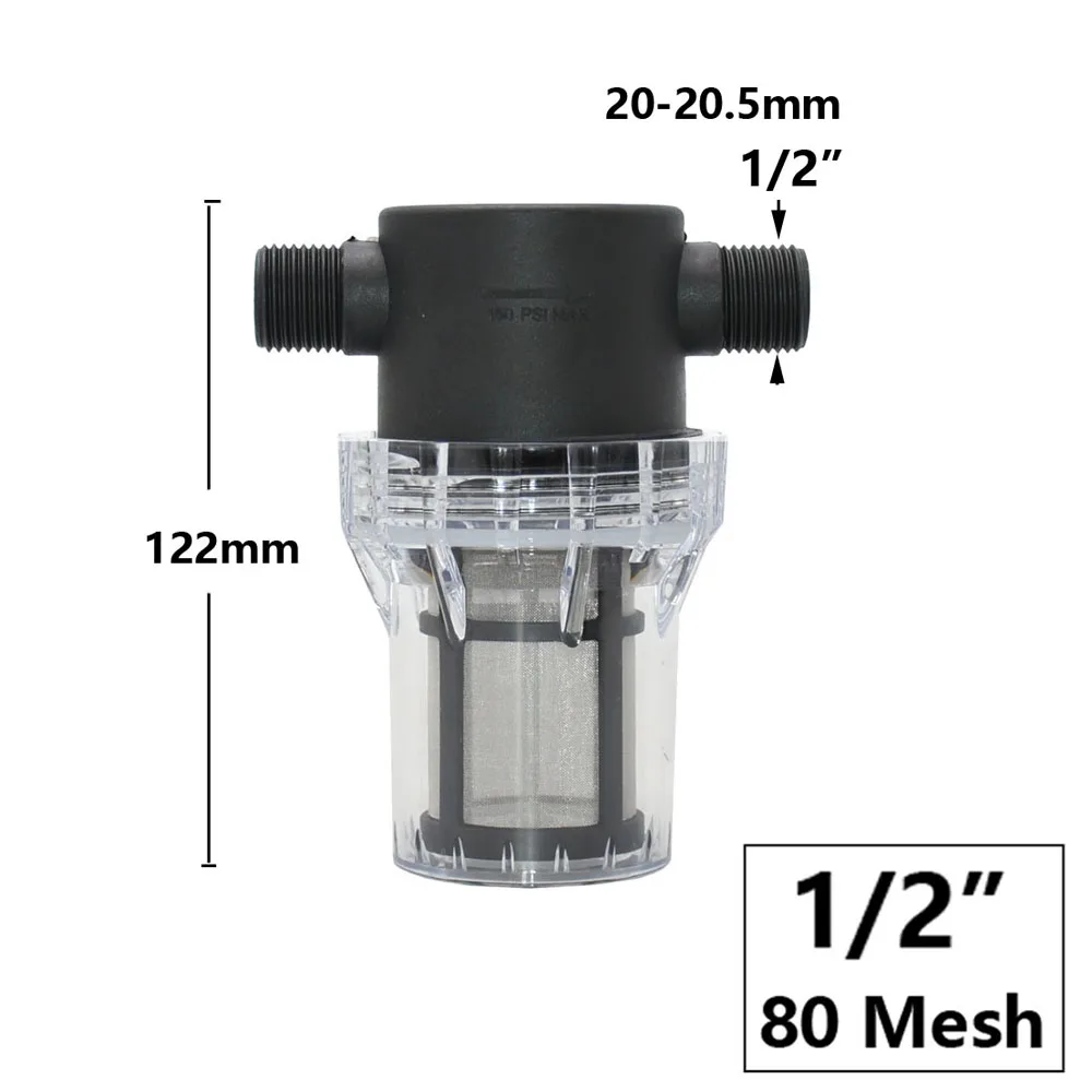 80 200 Mesh Filter IBC Adapter 1/2 3/4 1inch Male Female ThreadStainless Steel Prefilter Garden Irrigation Strainer Filtration