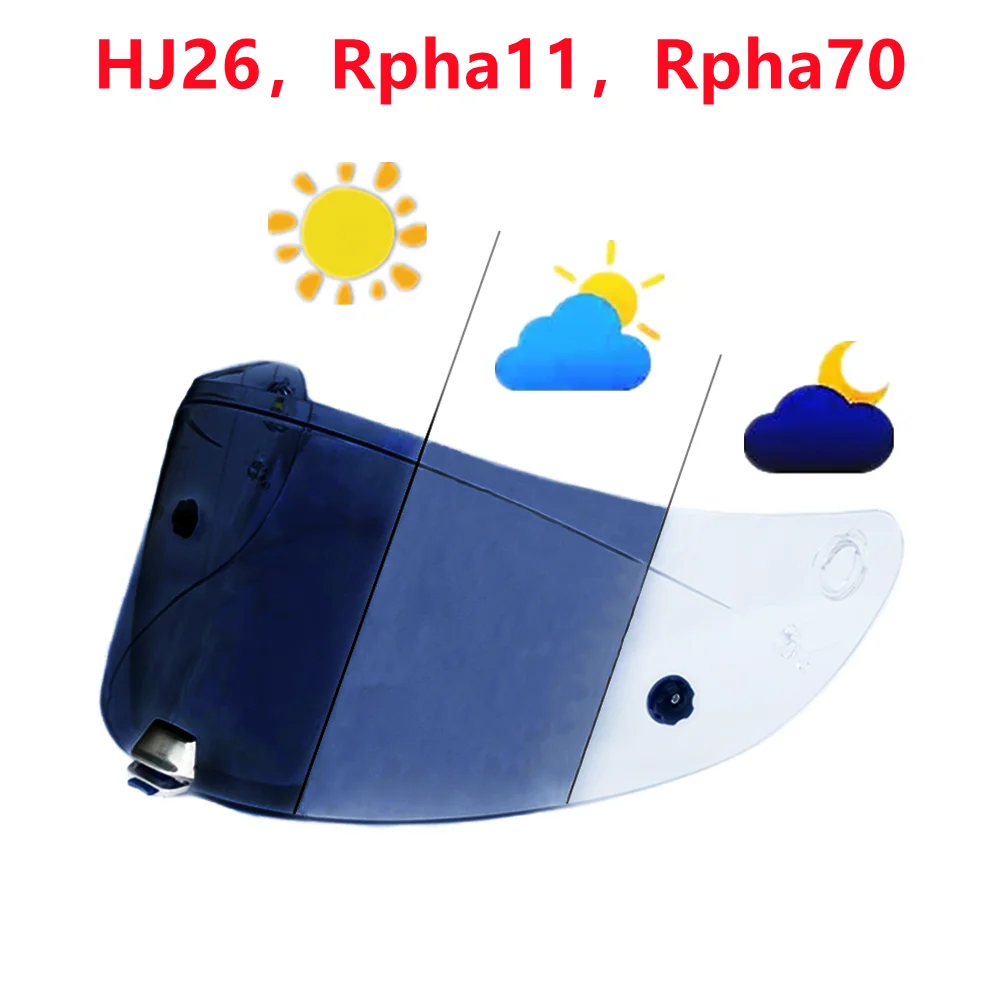 Rpha11 Helmet face Shield for HJC HJ26 Rpha 11 Visor  Dustproof Windproof Photochromic shield Electroplated Visor Film Anti Fog