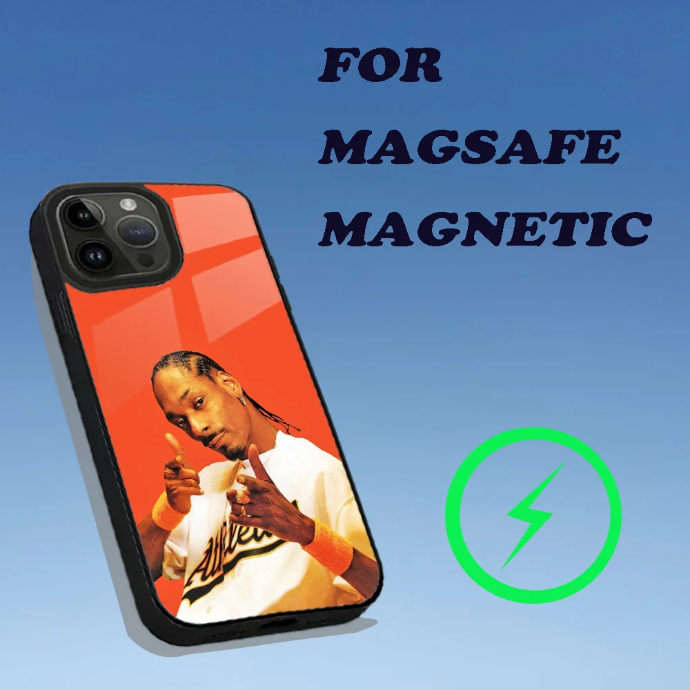 Rapper S-Snoop D-Dogg Phone Case For iPhone 15,14,13,12,11,Plus,Pro,Max Mini Magsafe Magnetic Wireless Charging