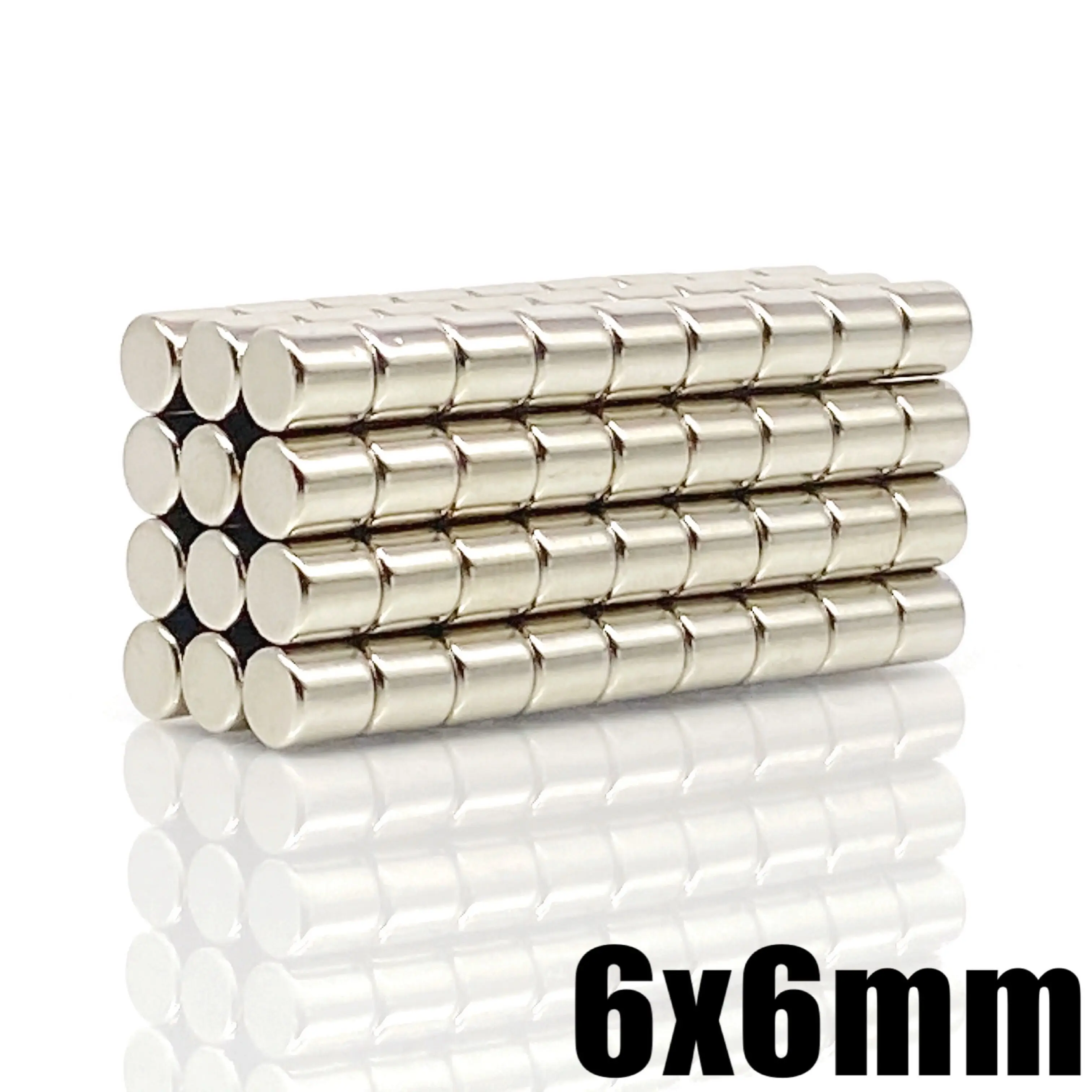 

5/10/20/50/100/200/500Pcs 6x6 Neodymium Magnet 6mm x 6mm N35 NdFeB Round Super Powerful Strong Permanent Magnetic imanes Disc